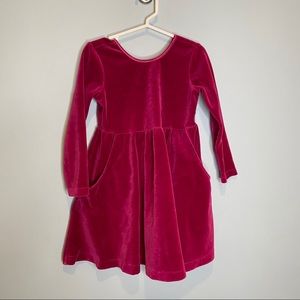 HANA ANDERSON pink velour dress